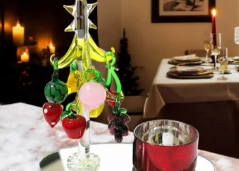 Enhance Holiday Decor with Elegant Murano Glass Ornaments and Mini Fruit Accents