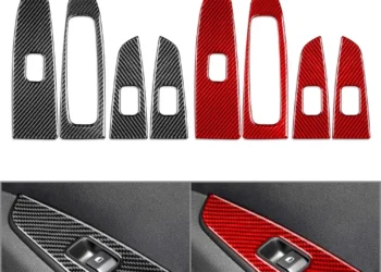 Enhance Your Kia Forte Interior with Durable Carbon Fiber Window Switch Covers
